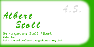 albert stoll business card